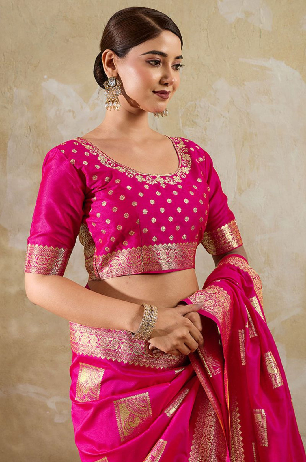 Rani Pink Silk Sarees - SFAST20906