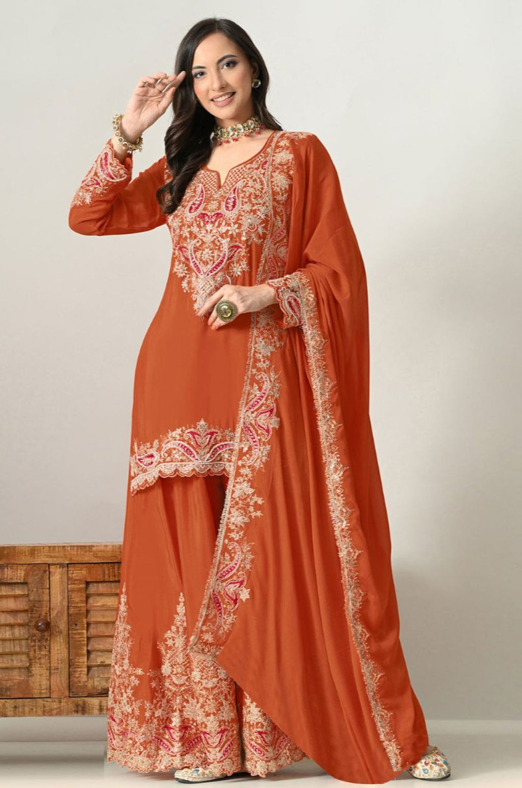 Orange Other Salwar Kameez - SFPRF279301