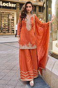 Orange Silk Salwar Kameez - SFSA561502R