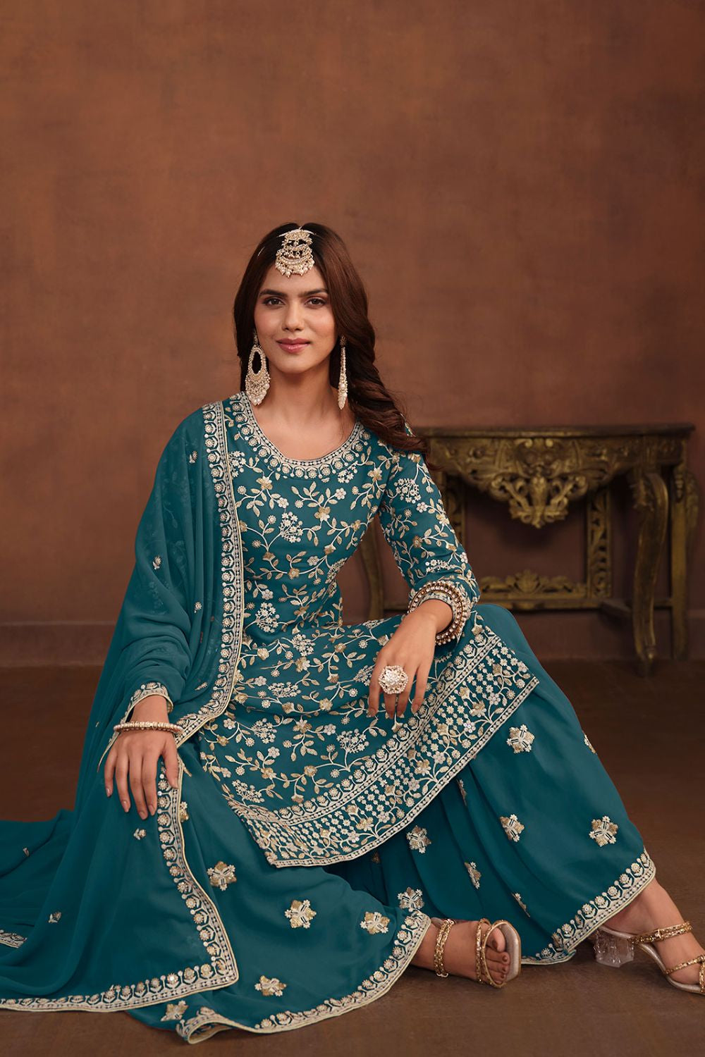 Blue Georgette Salwar Kameez - SFDFS26703