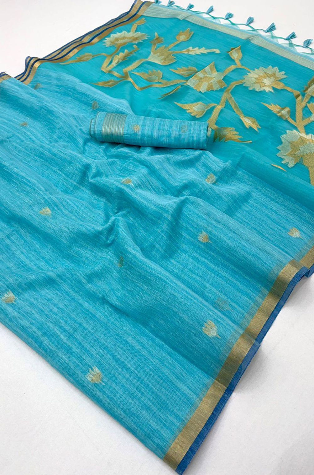 Turquoise Silk Sarees - SFSJDN45202