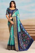 Turquoise Patola Sarees - SFSA574801