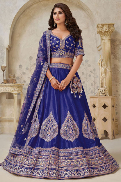 Purple Silk Lehenga Choli - SFRELS6510