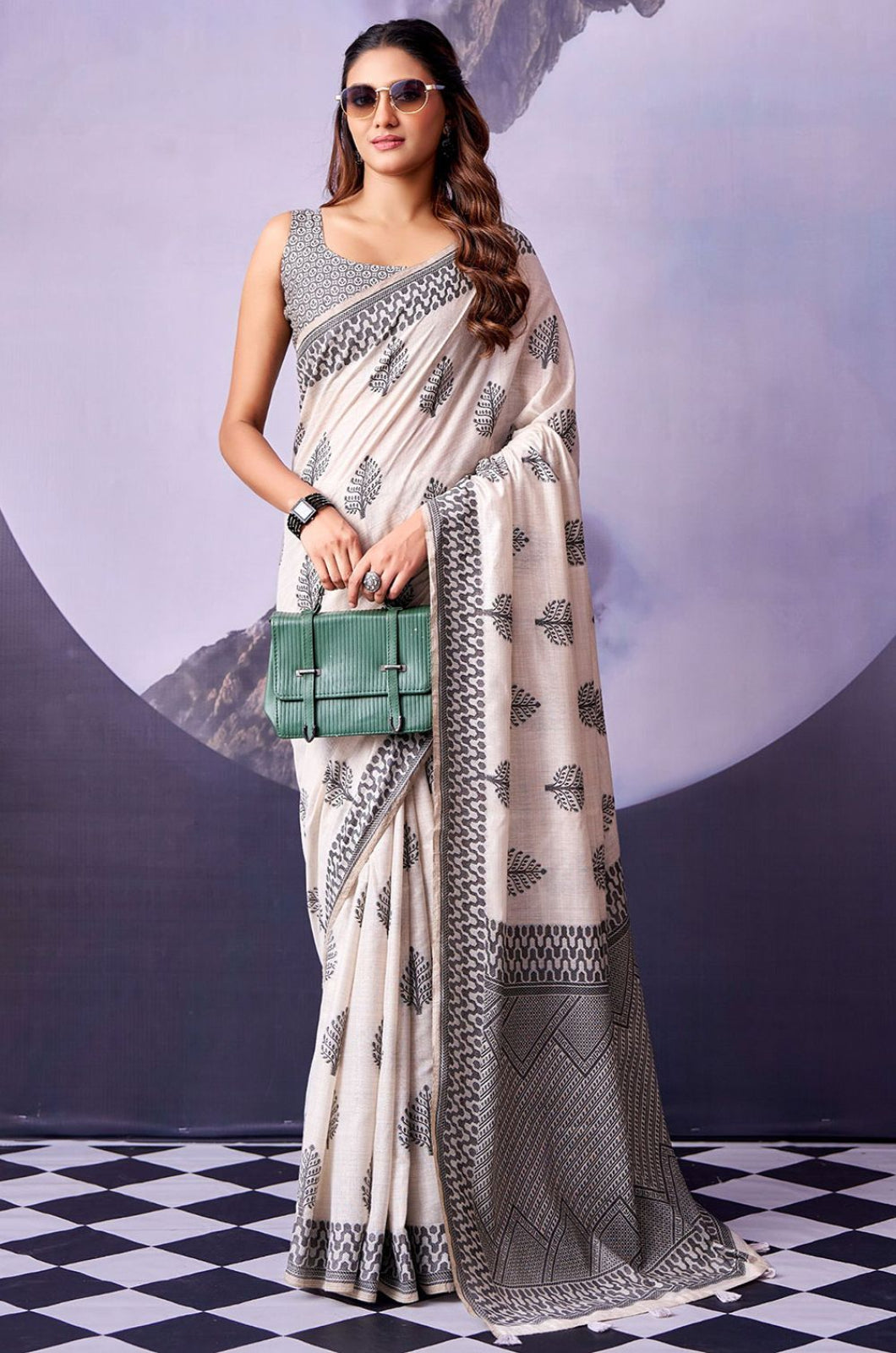 White Cotton Sarees - SFSA575805