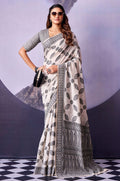 White Cotton Sarees - SFSA575807