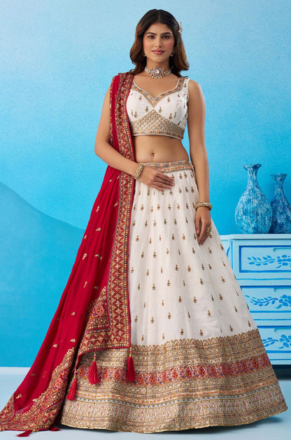 White Other Lehenga Choli - SFROY571810