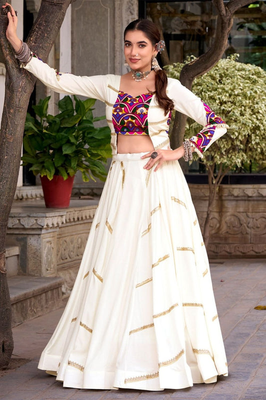 White Rayon Navratri Chaniya Choli SFROY555201R