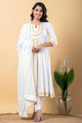 White Rayon Plus Size Indian Sangeet Salwar Kameez SFSBR1104R