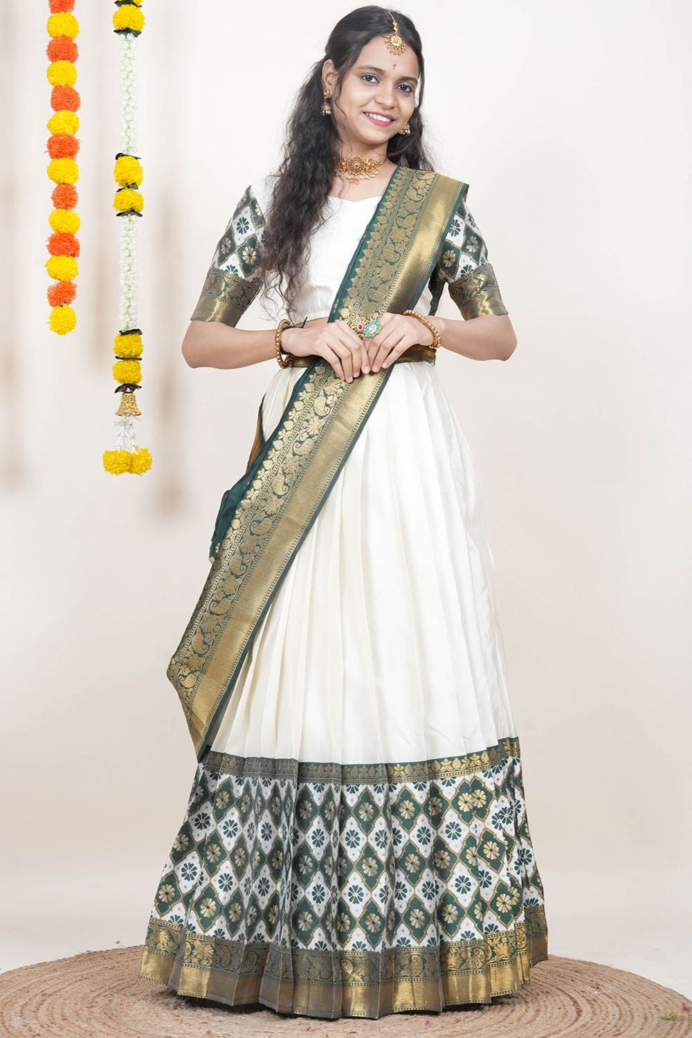 White Silk Sangeet Lehenga Choli SFROY538504