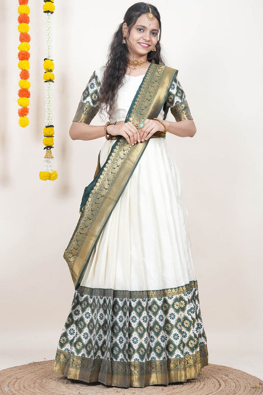White Silk Sangeet Lehenga Choli SFROY538504