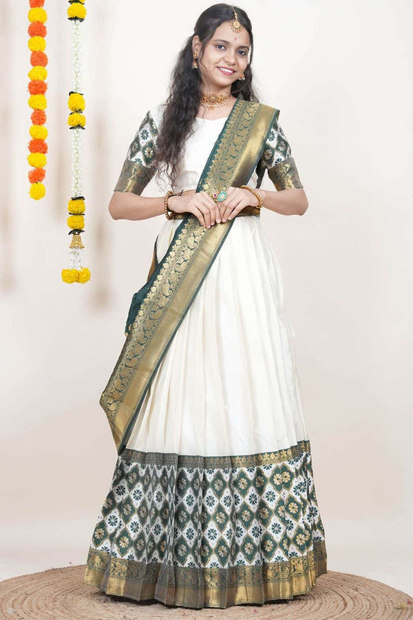 White Silk Sangeet Lehenga Choli SFROY538504