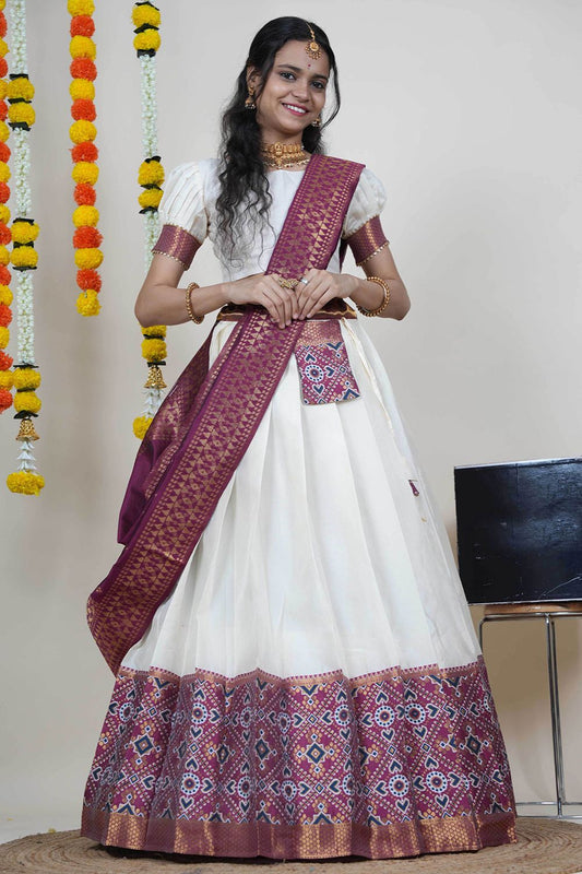 White Silk Sangeet Lehenga Choli  SFROY539102