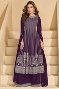 Purple Georgette Salwar Kameez - SFEDC26903R