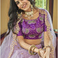 Purple Net Wedding Lehenga Choli Sequin Work SFIDR1603 - Siya Fashions