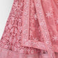 Buy Bridal Coral Pink Net Lehenga Zarkan Work SFHST1001 - Siya Fashions