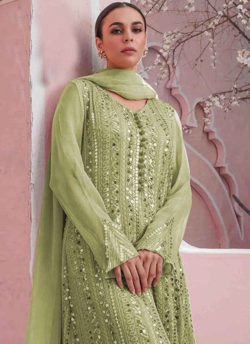 Green Buy Divine Pakistani Party Salwar Suit SFFZ105061 - Siya Fashions