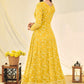 Yellow Haldi Sangeet Wedding Georgette Long Anarkali Gown SFSA331702 - Siya Fashions