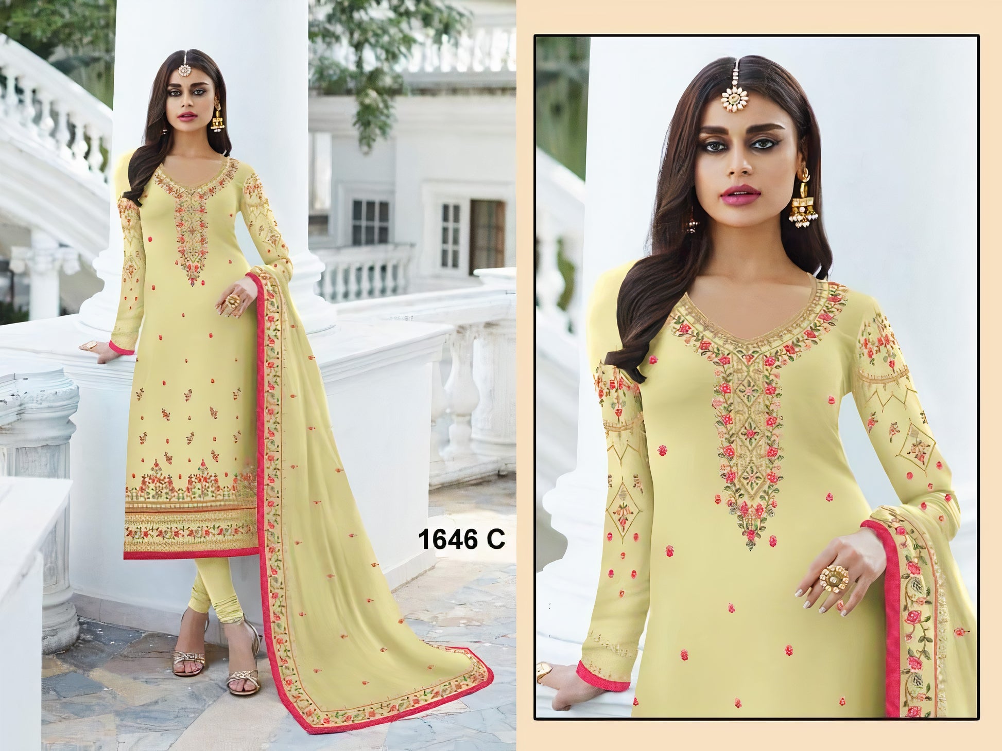 Indian Party Wear Churidar Online Suits Gerogette Fabric SIYA11035 - Siya Fashions