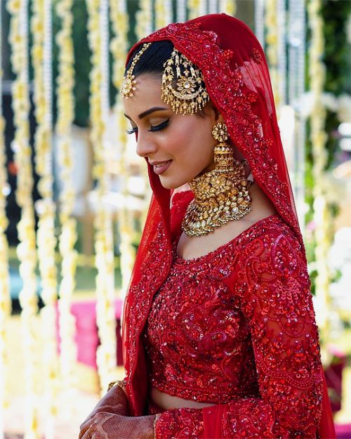 Update more than 151 all red wedding lehenga latest