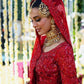 Iqra Aziz Pakistani Bridal Royal Red Exclusive Silk Lehenga Choli SHRMAY43 - Siya Fashions