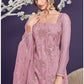 Seraphic Pink Sangeet Wedding Party Palazzo In Net SFSA294105 - Siya Fashions