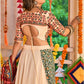 Beige Maroon Navaratri Chaniya Choli In Muslin Cotton SKHU13402 - Siya Fashions
