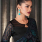 Designer Black Georgette Indian Wedding Reception Saree SFSA318507 - Siya Fashions