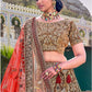 Substantial Red Bridal Velvet Lehenga In Diamond Work SFANJ1659 - Siya Fashions