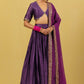 Purple Indian Lehenga Choli In Silk SIYAF8932