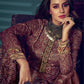 Brown Pashmina Silk Indian Sangeet Palazzo Suit SFSTL23403 - Siya Fashions