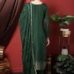 Green Plus Size Silk Indian Pakistani Palazzo Suit SFSTL25803