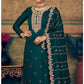 Teal Pure Silk Indian Pakistani Palazzo Suit In Silk SFSTL26004