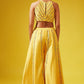 Yellow Jumpsuit Stylish Palazzo Sequin Work In Silk SF309BRI - Siya Fashions