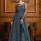 Blue Indian Pakistani Bridal Gown Anarkali Suit In Net  SFVPL18806 - Siya Fashions