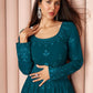 Teal Vouge Designer Georgette Palazzo Suit SFYS72905 - Siya Fashions
