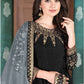 Black Sangeet Indian Party Anarkali Gown SFDFS13201 - Siya Fashions