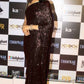 Black Deepika Inspired Georgette Saree Sequin SIYABOL1626 - Siya Fashions