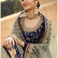 Blue Embroidered Jacquard Wedding Palazzo Kameez EXSA266806 - Siya Fashions