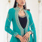 Blue Georgette Anarkali Long Suit With Jacket SFYS77900 - Siya Fashions