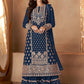Blue Heavy Indian Pakistnai Wedding Palazzo Suit Georgette SFSA288101 - Siya Fashions