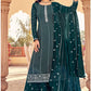 Blue Indian Pakistani Sangeet Palazzo Sharara Suit In Georgette SFPRM8802