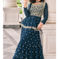 Blue Indian Palazzo Salwar Suit In Georgette  SFROY341302 - Siya Fashions
