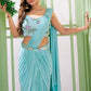 Blue Party Wear Saree Ready To Wear In Lycra SFEXO31101 - Siya Fashions