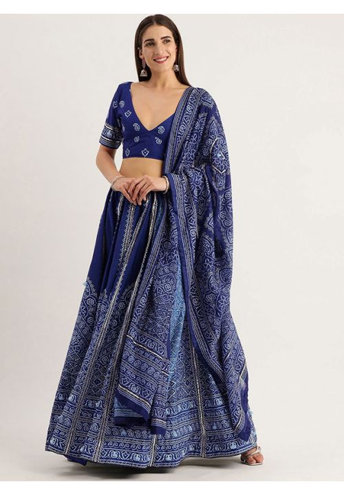 Blue Party wear Indian Lehenga Soft Silk YDVEP21101 - Siya Fashions