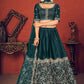 Blue Silk Lehenga Choli Set In Sequin Embroidery Work SFKHU11003 - Siya Fashions