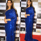 Blue Deepika Inspired Georgette Saree Sequin SIYABOL1221 - Siya Fashions