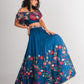 Blue Wedding Lehenga With Color Ful Embroidery SF21INS - Siya Fashions