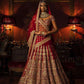Bridal Gold Red Silk Lehenga Set Zardozi Work SIYAINS1293 - Siya Fashions