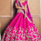 Bridal Pink Silk Lehenga Set Zardozi Work SIYAINS1291 - Siya Fashions
