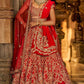 Bridal Red Silk Lehenga Set Zardozi Work SIYAINS1292 - Siya Fashions
